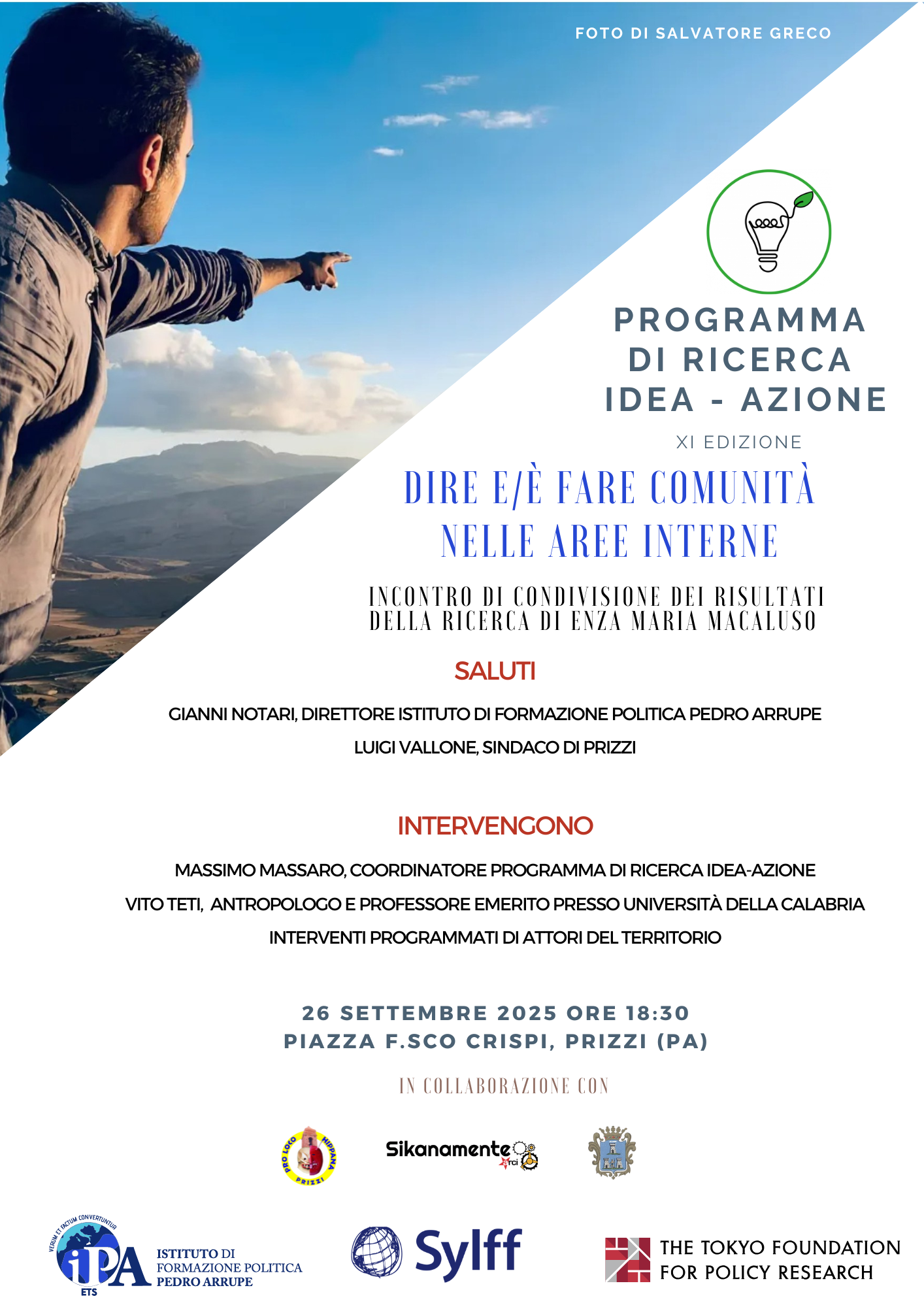 Programma di ricerca “Idea – Azione”. 3 incontri x 3 ricerche 2025: secondo appuntamento sulle nuove forme dell’abitare e del partecipare nelle aree interne della Sicilia