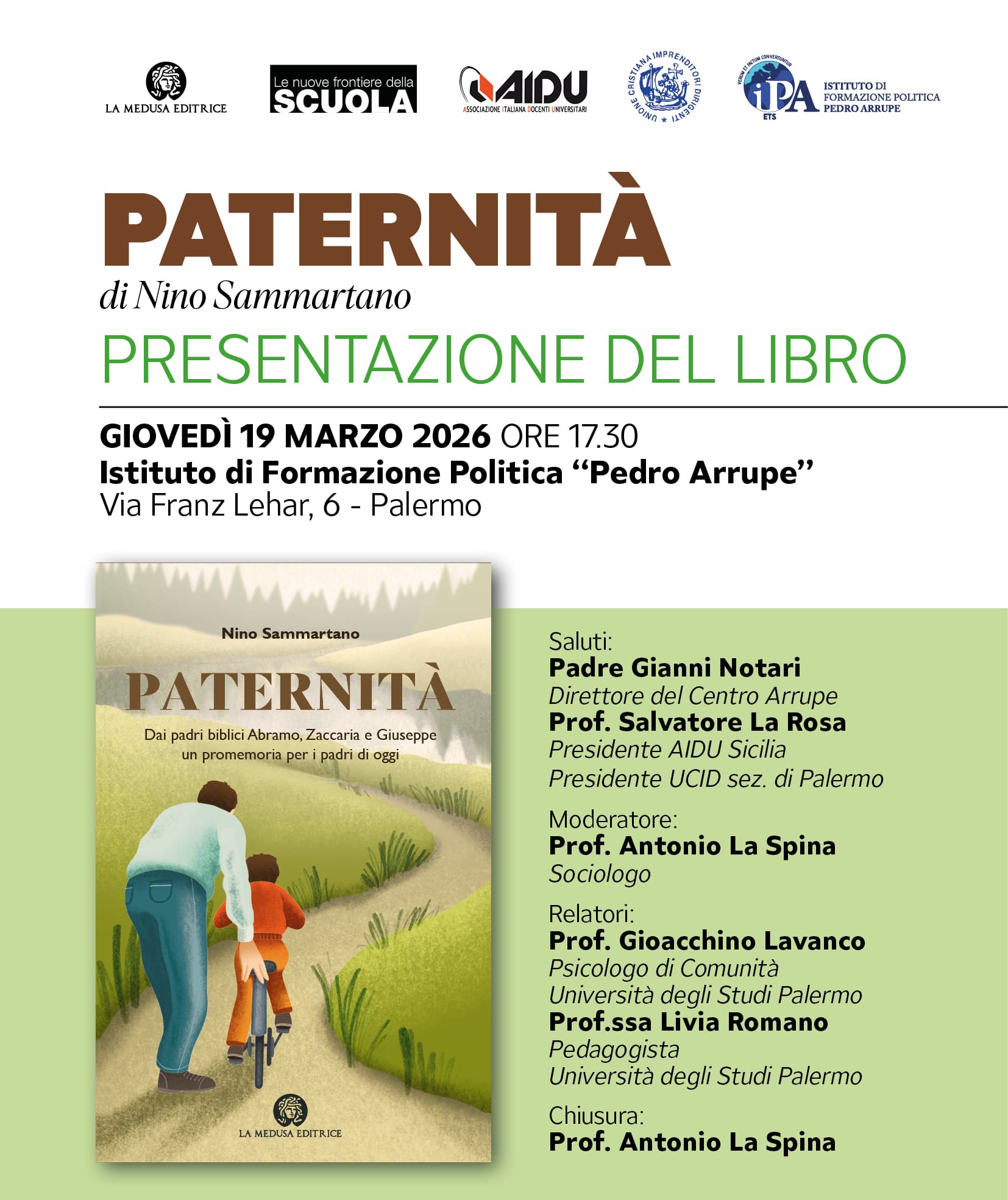 Presentazione del libro “Paternità” di Nino Sammartano
